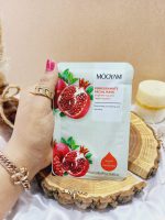 ماسک ورقه ای مغذی و ترمیم و روشن کننده انار مویام Mooyam Mask