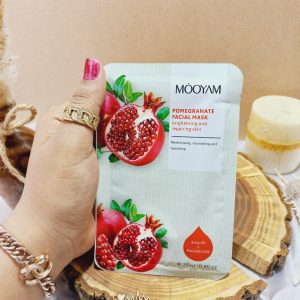 ماسک ورقه ای مغذی و ترمیم و روشن کننده انار مویام Mooyam Mask