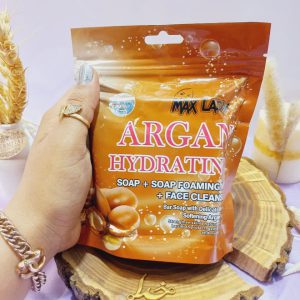 پک سه تایی صابون آرگان ARGAN و ژل شستشو و لیف مکس لیدی کد MX2317