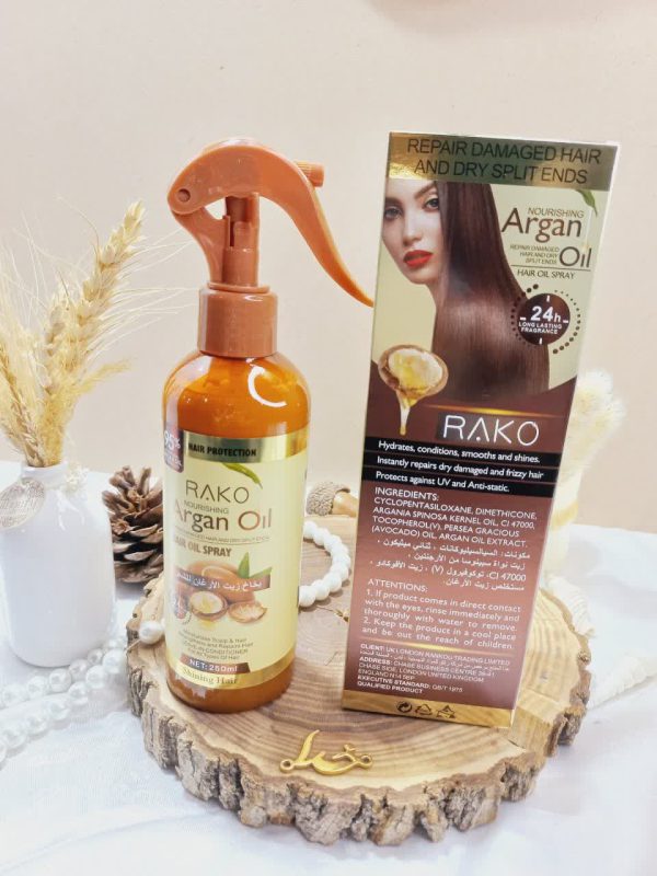 اسپری دو فاز مدل روغن آرگان Argan oil حجم 250 میل برند راکو RAKO اصلی کد RK1048 3