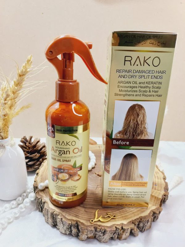 اسپری دو فاز مدل روغن آرگان Argan oil حجم 250 میل برند راکو RAKO اصلی کد RK1048 4